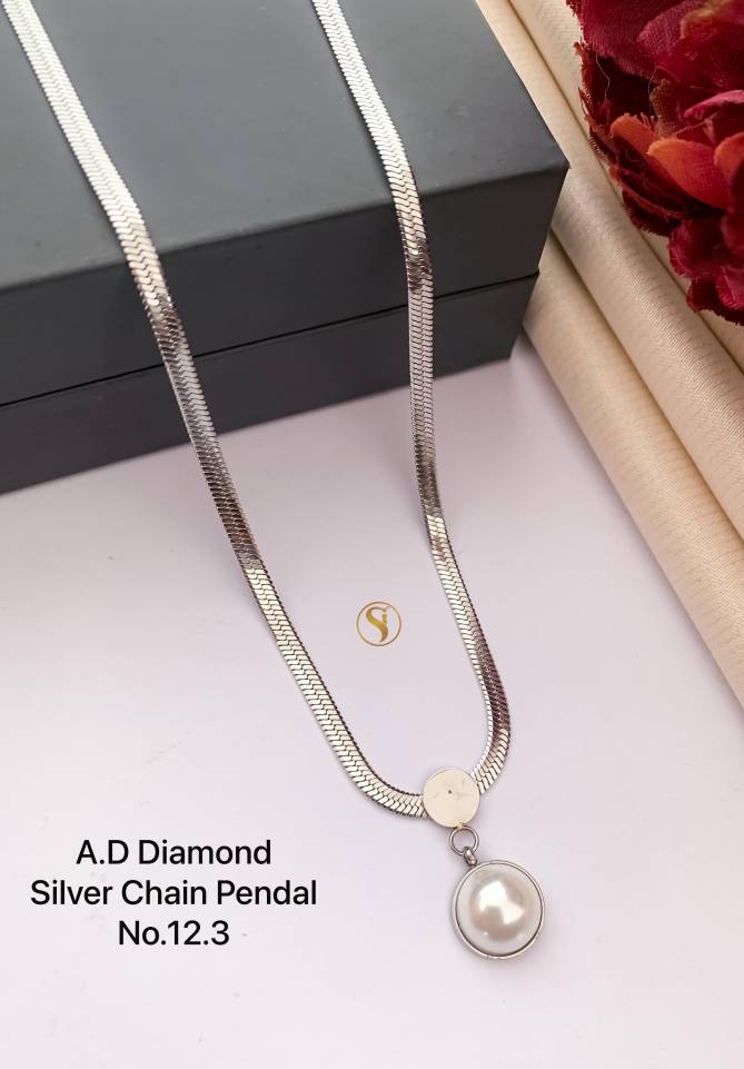 20 AD Diamond Pendant Set Wholesale Price In Surat
